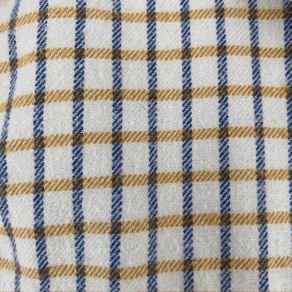 ROXY Squary Cool Yellow Blue Plaid Grunge Flannel Shirt Medium - Picture 10 of 13
